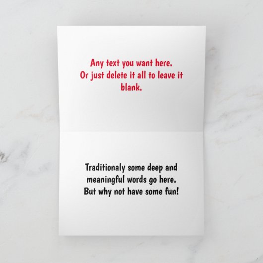 独自のおもしろいユーモア簡単を作成して誕生日を編集 カード (内部)