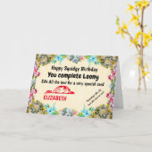 独自のおもしろいユーモア簡単を作成して誕生日を編集 カード (黄色い花)