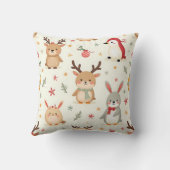 独自のかわいいを作成する冬の友だち動物 クッション (裏面)