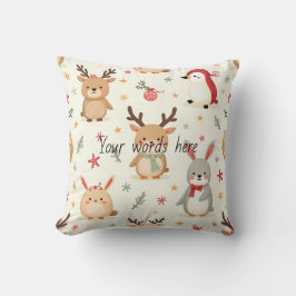 独自のかわいいを作成する冬の友だち動物 クッション