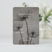 独自のかわいらしヴィンテージX線セピア花を作成 出欠カード (スタンド正面)