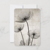 独自のかわいらしヴィンテージX線セピア花を作成 出欠カード (裏面)