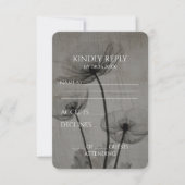 独自のかわいらしヴィンテージX線セピア花を作成 出欠カード (正面)