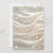 独自のきらめくアイボリーWhite Waveの結婚作成 招待状 (裏面)