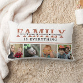 独自のさびファミリを作成引用文4フォトコラージュ ランバークッション (ブランケット)