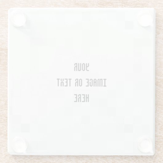 独自ののカスタム作成パーソナライズされた ガラスコースター (裏面)