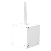 独自ののカスタム作成パーソナライズされた キューブオーナメント (裏面アングル)