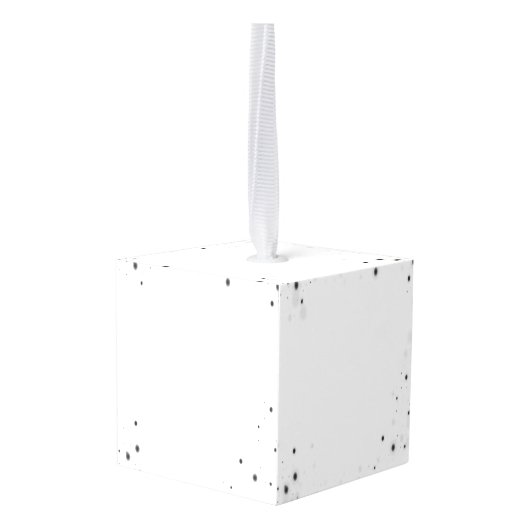 独自ののカスタム作成パーソナライズされた キューブオーナメント (裏面アングル)