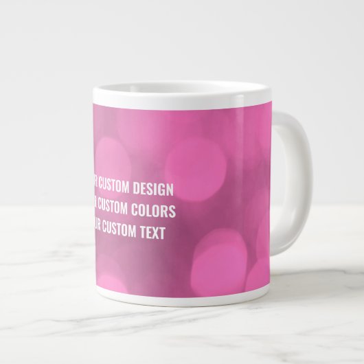 独自ののカスタム作成パーソナライズされた ジャンボコーヒーマグカップ (正面右)