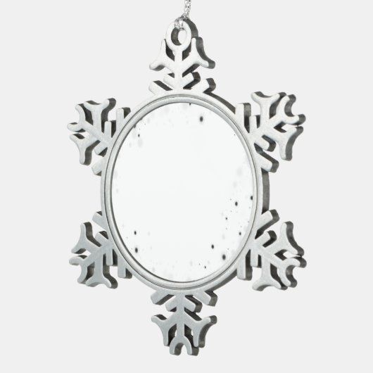 独自ののカスタム作成パーソナライズされた スノーフレークピューターオーナメント (右)