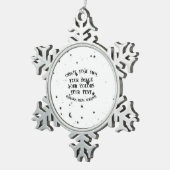 独自ののカスタム作成パーソナライズされた スノーフレークピューターオーナメント (右)