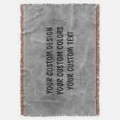 独自ののカスタム作成パーソナライズされた スローブランケット (正面縦)