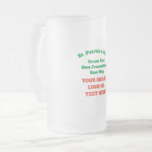 独自ののカスタム作成パーソナライズされた フロストグラスビールジョッキ (正面左)