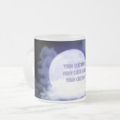 独自ののカスタム作成パーソナライズされた フロストグラスマグカップ (正面左)