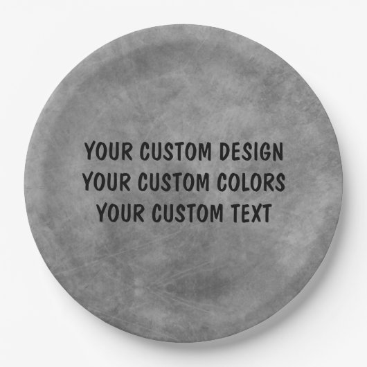 独自ののカスタム作成パーソナライズされた ペーパープレート (正面)