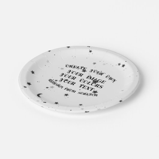 独自ののカスタム作成パーソナライズされた ペーパープレート (アングル)