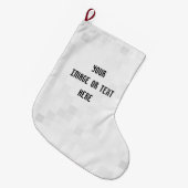 独自ののカスタム作成パーソナライズされた ラージクリスマスストッキング (正面 (吊り時))