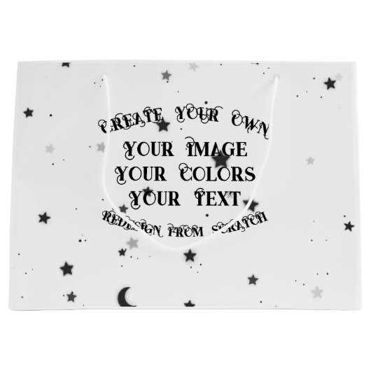 独自ののカスタム作成パーソナライズされた ラージペーパーバッグ (正面)