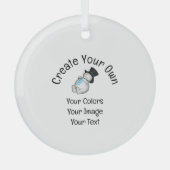 独自ののカスタム作成 ガラスオーナメント (正面)