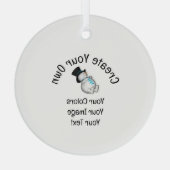 独自ののカスタム作成 ガラスオーナメント (裏面)