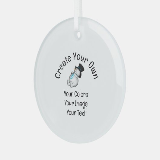 独自ののカスタム作成 ガラスオーナメント (正面左)