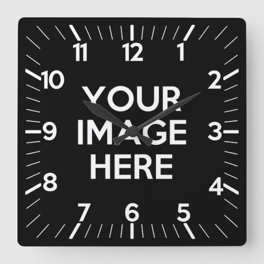 独自ののカスタム作成 スクエア壁時計 (正面)