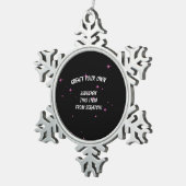 独自ののカスタム作成 スノーフレークピューターオーナメント (右)