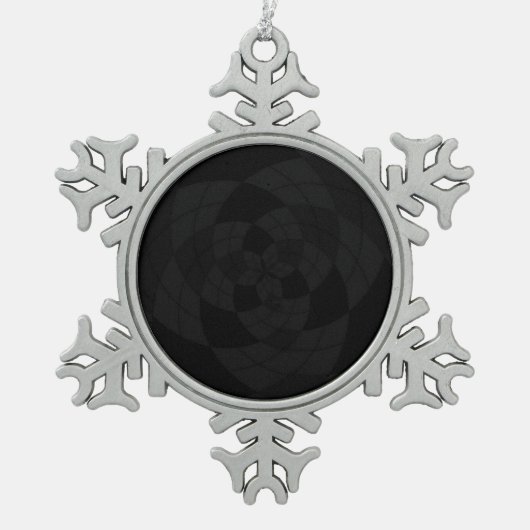 独自ののカスタム作成 スノーフレークピューターオーナメント (正面)