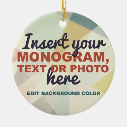 独自ののカスタム作成 セラミックオーナメント (正面)