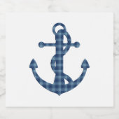 独自ののカスタム作成 |プレイドタータンチェックブルーいかり ビールラベル (シングルラベル)