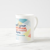 独自ののカスタム作成 ボーンチャイナマグカップ (正面右)