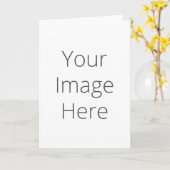 独自ののカスタム縦書きグリーティングカードの作成 カード (黄色い花)