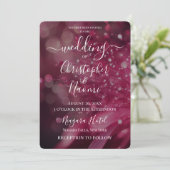 独自のはっきりした深いピンクの花を作成 招待状 (スタンド正面)