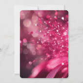 独自のはっきりした深いピンクの花を作成 招待状 (裏面)