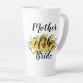 独自のひまわりブライダルパーティギフトの作成ADD文字 カフェラテマグ (右アングル)