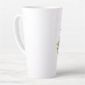 独自のひまわりブライダルパーティギフトの作成ADD文字 カフェラテマグ (左アングル)