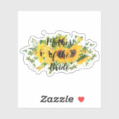 独自のひまわりブライダルパーティギフトの作成ADD文字 シール (シート)