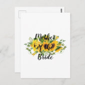 独自のひまわりブライダルパーティギフトの作成ADD文字 ポストカード (正面/裏面)