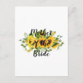 独自のひまわりブライダルパーティギフトの作成ADD文字 ポストカード (正面)