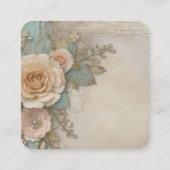 独自のみすぼらしいシックなヴィンテージ紙花を作成 エンクロージャーカード (裏面)