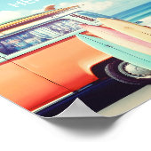 独自のやる気を起こさせるレトロSurf Vanの作成 ポスター (角)