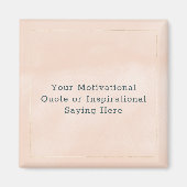 独自のやる気を起こさせる引用文ピンク金ゴールドの作成 マグネット (正面)