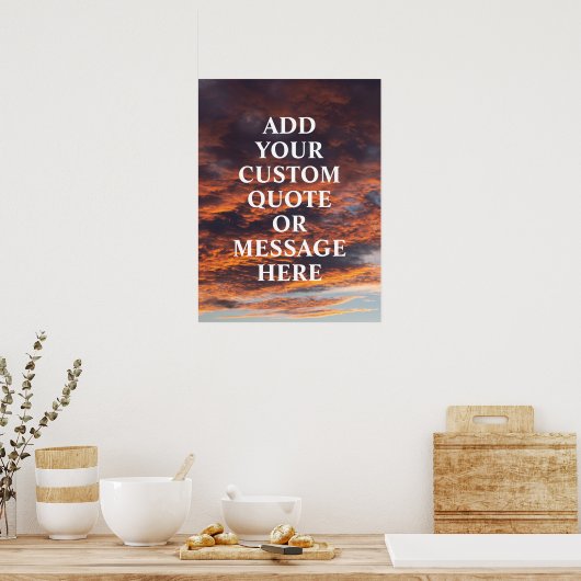 独自のやる気を起こさせる引用文ポスターの作成 ポスター (キッチン)