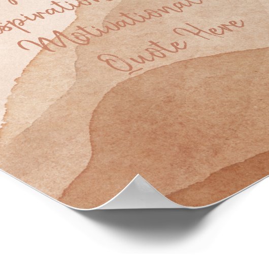 独自のやる気を起こさせる感動的カスタム作成 ポスター (角)