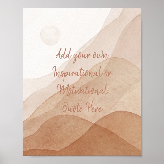 独自のやる気を起こさせる感動的カスタム作成 ポスター (正面)