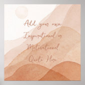 独自のやる気を起こさせる感動的カスタム作成 ポスター (正面)