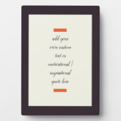 独自のやる気を起こさせる/感動的引用文 フォトプラーク (正面)