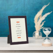 独自のやる気を起こさせる/感動的引用文 フォトプラーク (側面)