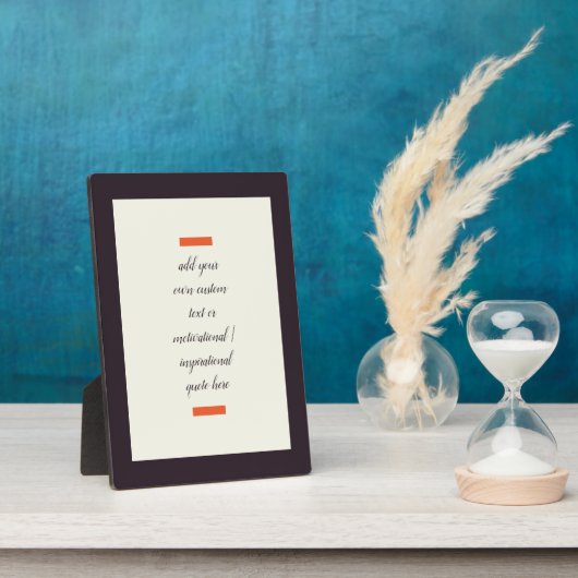 独自のやる気を起こさせる/感動的引用文 フォトプラーク (側面)