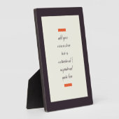 独自のやる気を起こさせる/感動的引用文 フォトプラーク (側面)